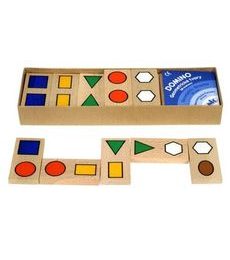 Domino Geometrické tvary - dřevěné - Produkt Domino Geometrické tvary - dřevěné