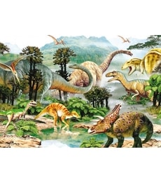 Puzzle Život dinosaurů 100dXL (poškozený obal) - Produkt Puzzle Život dinosaurů 100dXL (poškozený obal)