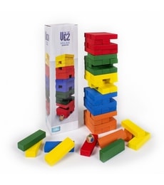 Jenga velká barevná s kostkou - Produkt Jenga velká barevná s kostkou