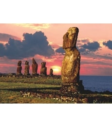 Puzzle Sochy moai, Velikonoční ostrovy 1000d - Produkt Puzzle Sochy moai, Velikonoční ostrovy 1000d
